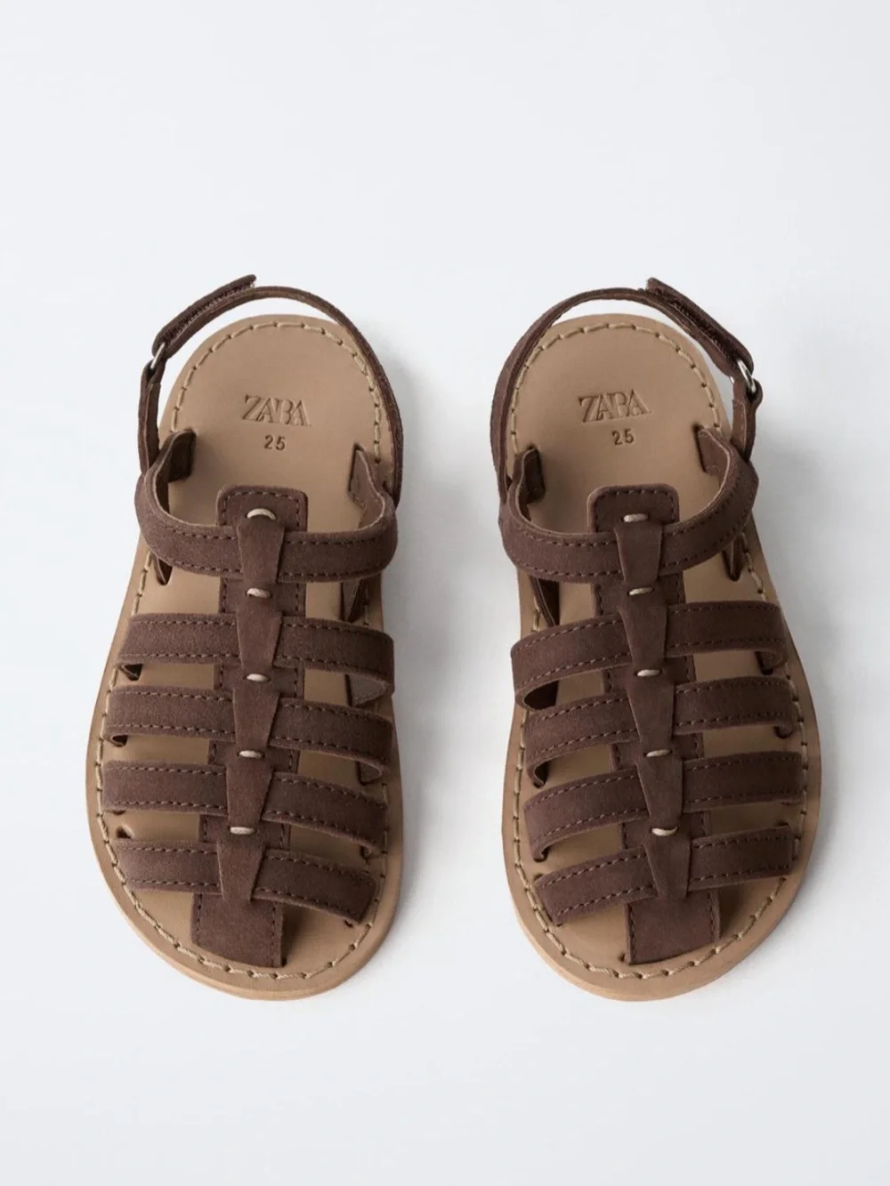 Zara Kids Unisex Leather Fishnan Sandals
